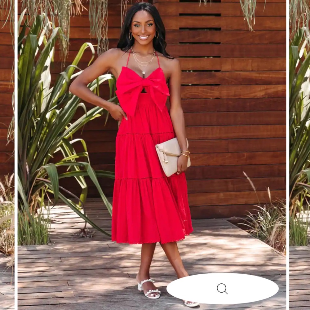 VICI collection frederica cotton tiered midi dress BNWT❤️